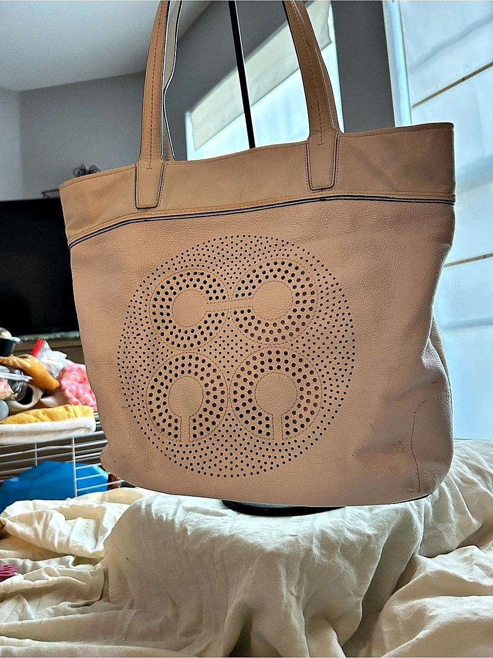 Coach Leather Tote in Pink